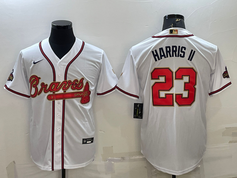 Men's Atlanta Braves Michael Harris II #23 White Jersey